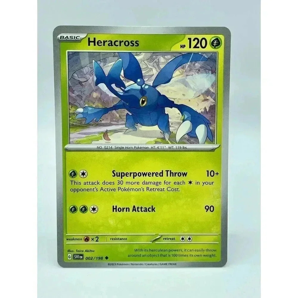 Heracross 002/198 Scarlet & Violet Base Set Non Holo Pokemon TCG Mint Unplayed